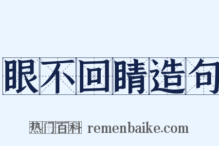 眼不回睛造句是什么意思的图片